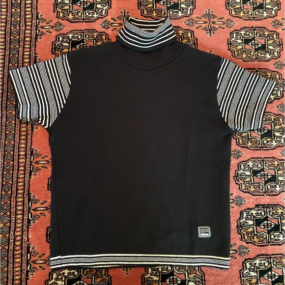 Vintage Versace Turtleneck Short Sleeve Sweater - Picture 1 of 9